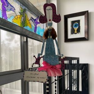 Whimsical metal woman figurine “Its official I have become my Mother” live price